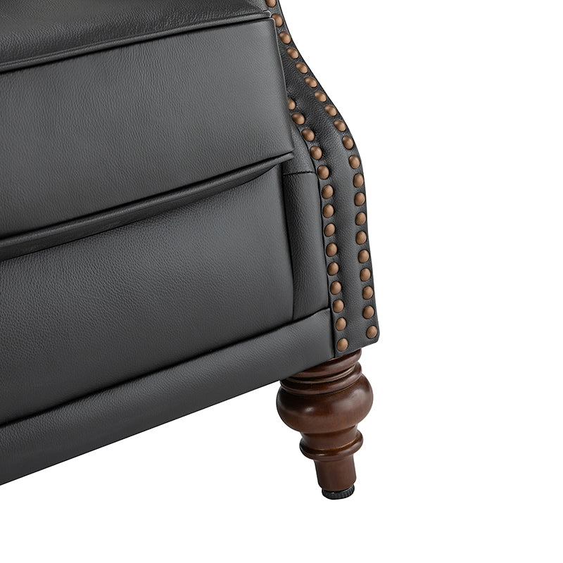Premium Raquel Genuine Leather Armchair - Heavy Duty Solid Wood Frame - Luxury Living Room Seating for Home Office & Lounge Areas