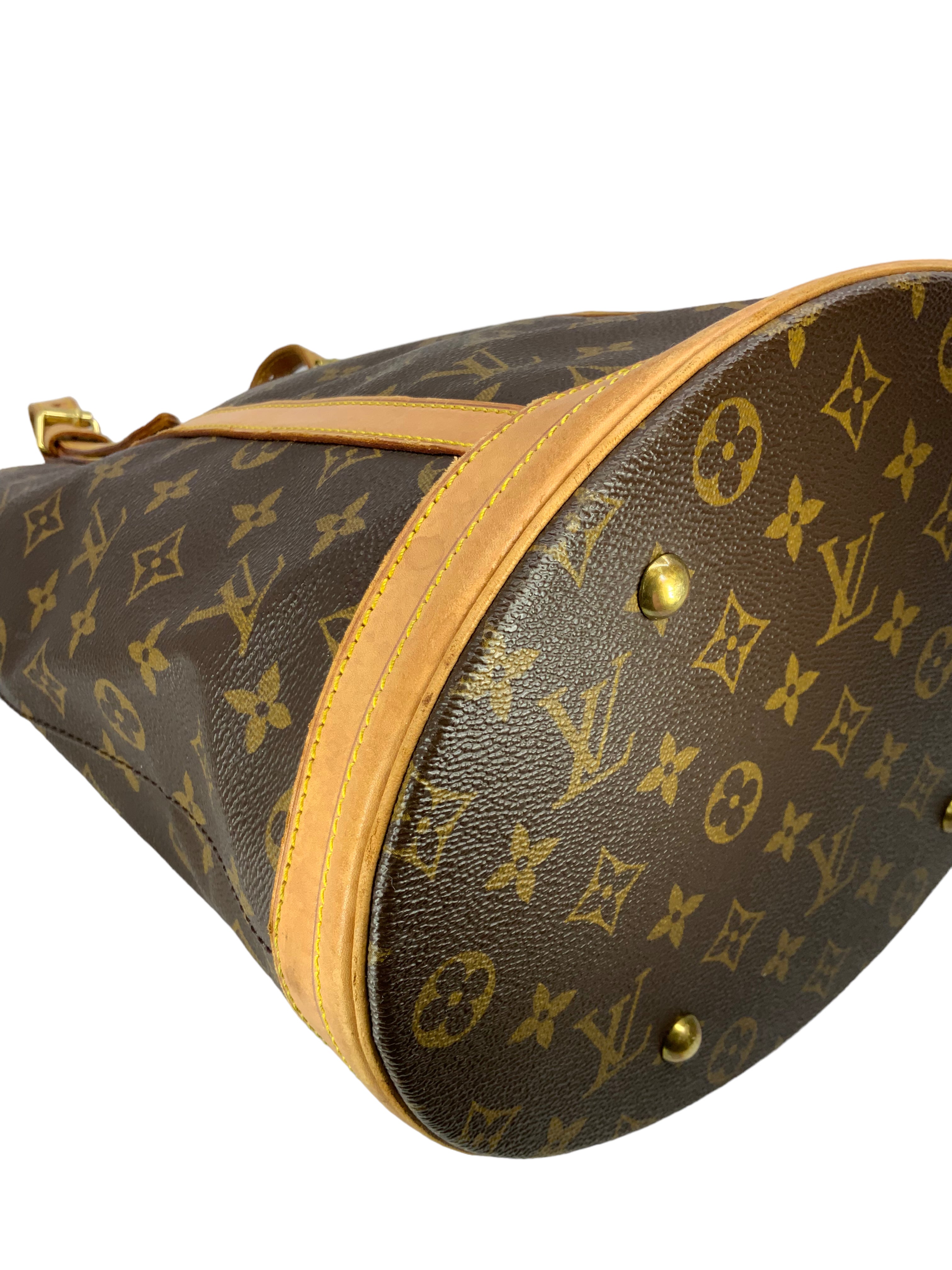 Authentic Louis Vuitton Monogram Canvas Bucket Bag GM - Luxury Designer Handbag for Women, Perfect for Travel, Shopping & Everyday Use