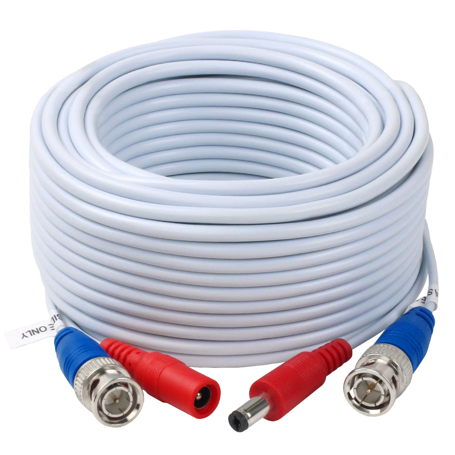 4 Pack 150 Feet BNC Video Power Cable with Connectors - High-Quality BNC Extension Wire for CCTV Security Camera & DVR Surveillance System - Perfect for Indoor/Outdoor Security Setup & Professional Monitoring
