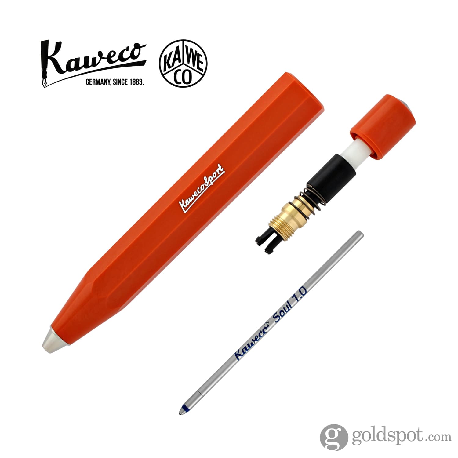 Kaweco Skyline Sport Ballpoint Pen - Premium Fox Red Fountain Pen for Writing & Sketching | Perfect Gift for Students, Professionals & Artists