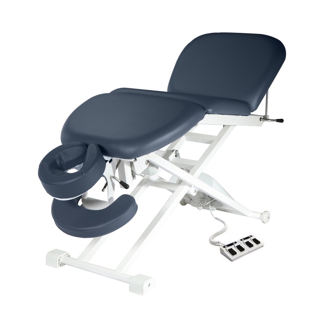 TheraMaster 29-Inch Electric Massage Table with 2 Motors & 4 Sections - Royal Blue for Professional Bodywork & Home Relaxation