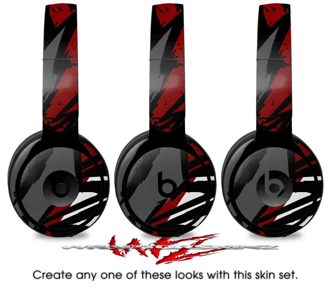 Beats Solo Pro Headphones Skin Decal Wrap - Baja 0040 Red Dark Protective Cover | Compatible with Beats Solo Pro (Headphones Not Included) | Perfect for Travel, Gym & Daily Use