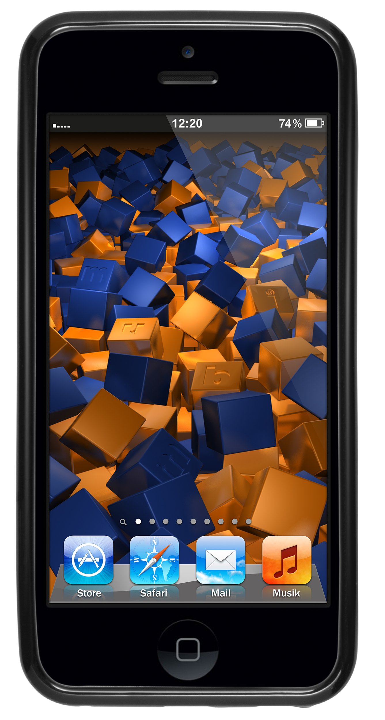 Mumbi Shockproof Matte Black Protective Case for iPhone 5 - Slim Fit, Anti-Scratch Cover with Raised Edges | Perfect for Everyday Use, Travel & Outdoor Activities
