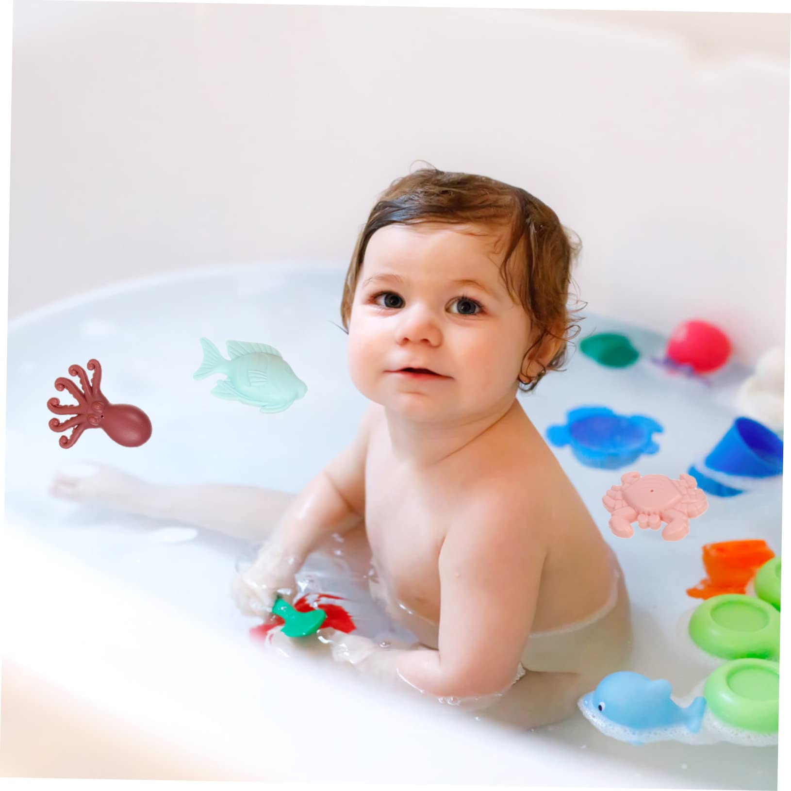 Vaguelly 2 Sets Cartoon Bath Toys for Kids Ages 3-4 - Fun Plastic Water Play Toys for Bathtub, Pool & Outdoor Playtime