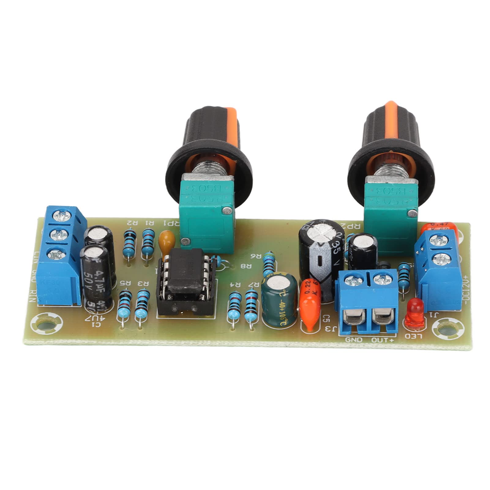 Gaeirt Preamp Board - Single Power Supply Low Pass Filter with LED Indicator for HiFi Sound System | Perfect for Home Audio, Studio Recording & DIY Projects