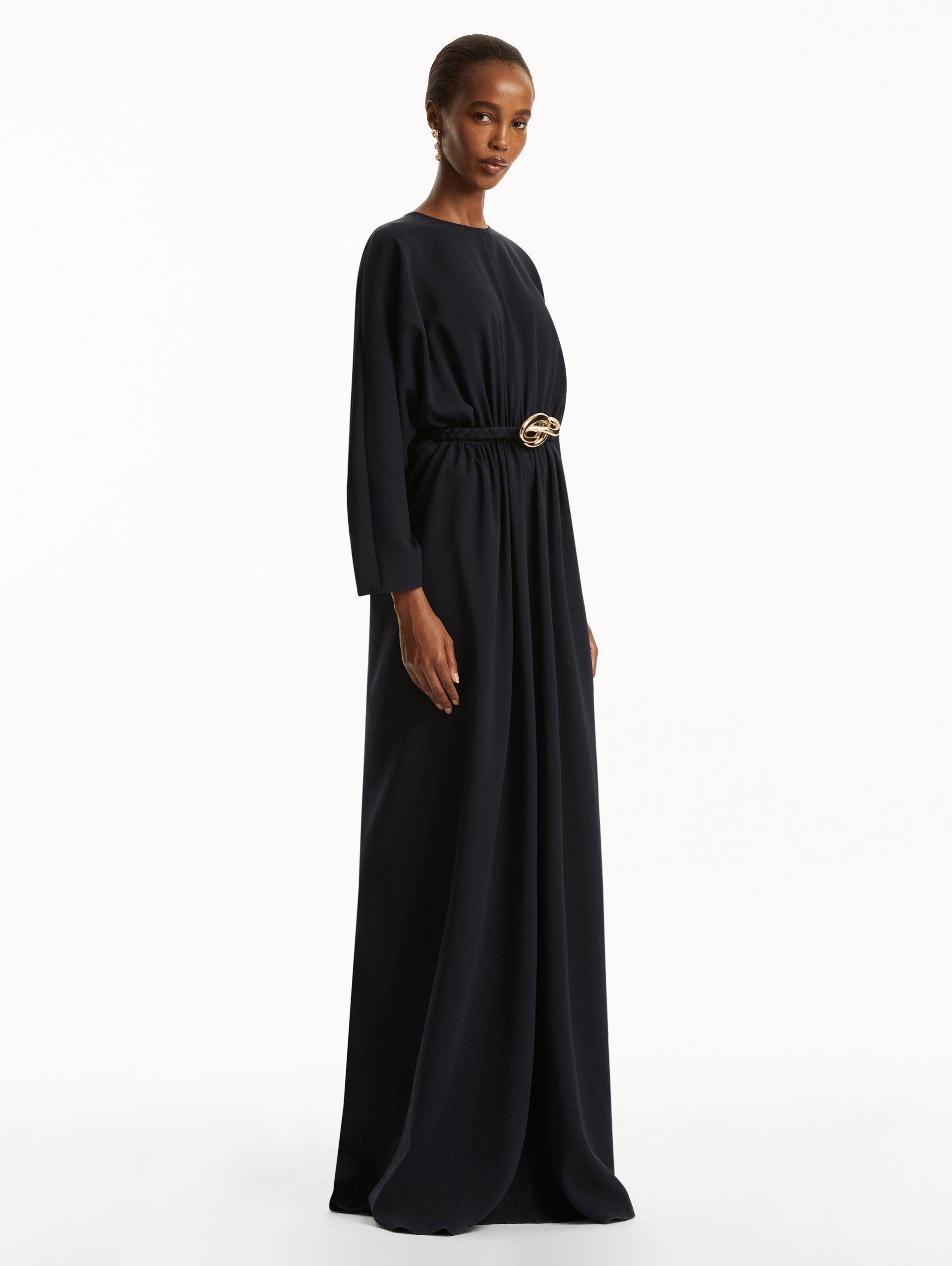 Elegant Knotted Belt Georgette Caftan Dress for Women - Boho Chic Beach Cover Up & Summer Party Maxi Dress