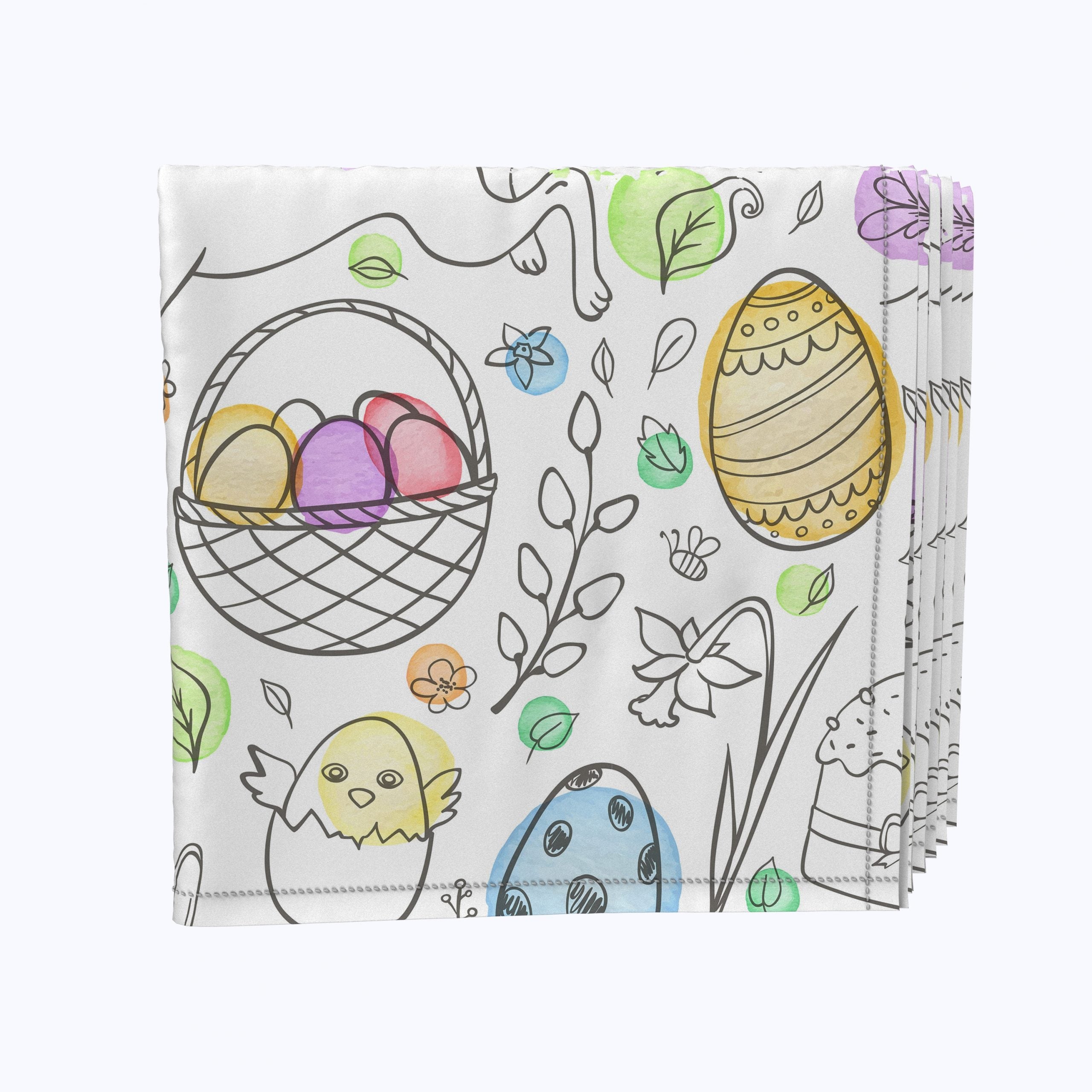 Fun Chicken Hatch Pattern Paper Napkins for Kids Birthday Parties, Easter Celebrations & Farm-Themed Events - 50 Count Disposable Party Supplies