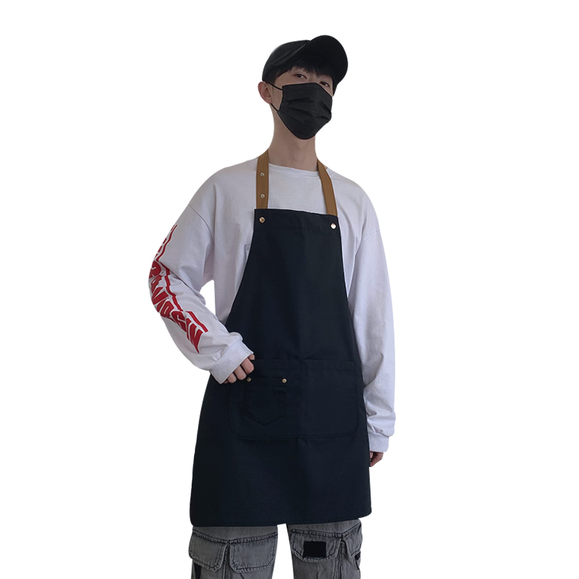 Heavy Duty Canvas Apron for Kitchen Cooking, Woodworking & Welding - Durable Work Apron with Pockets for Chefs, Carpenters & DIY Projects