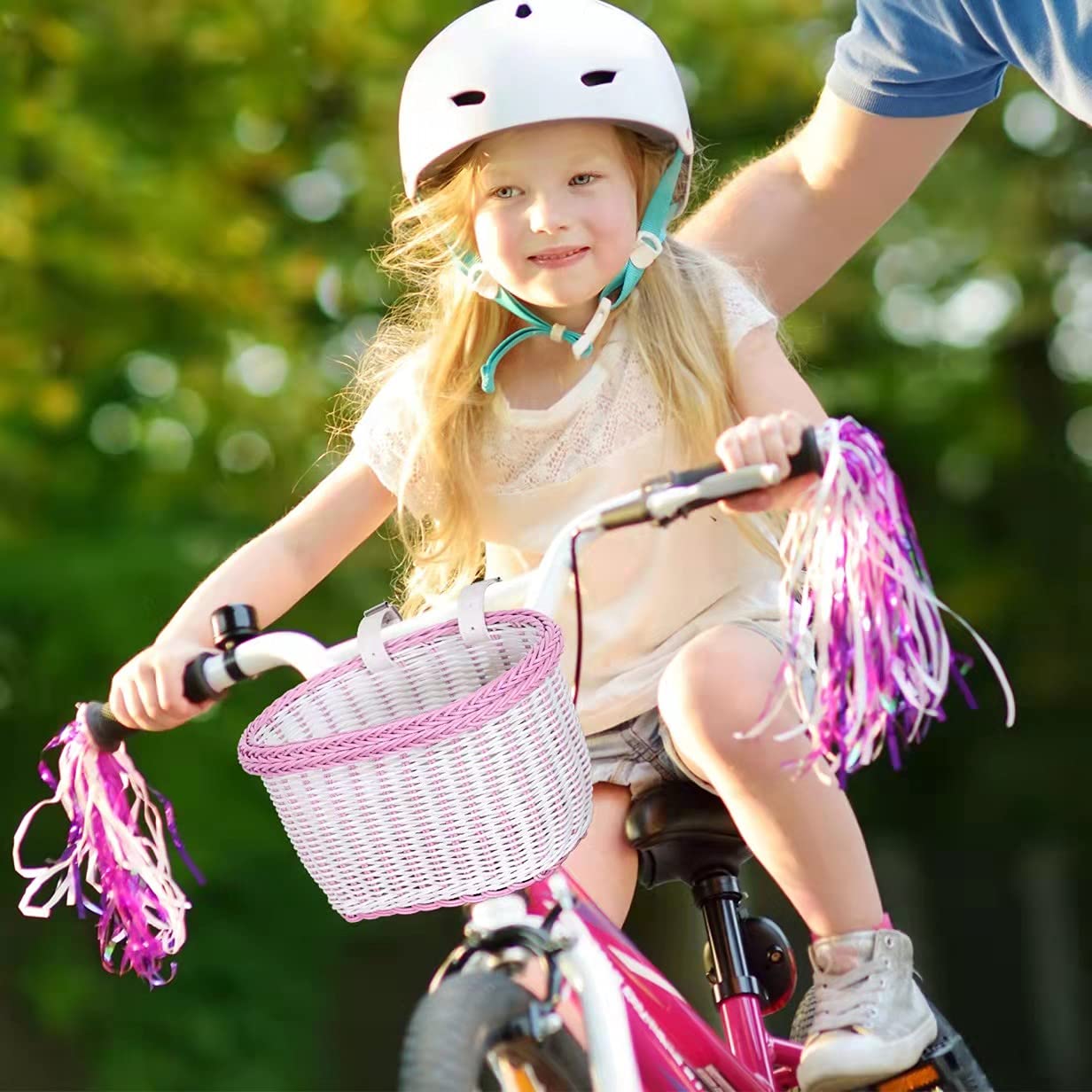 EIRONA Waterproof Front Handlebar Basket for 12-18 Inch Girls Bikes - Durable Bike Storage Accessory for School, Shopping & Picnics