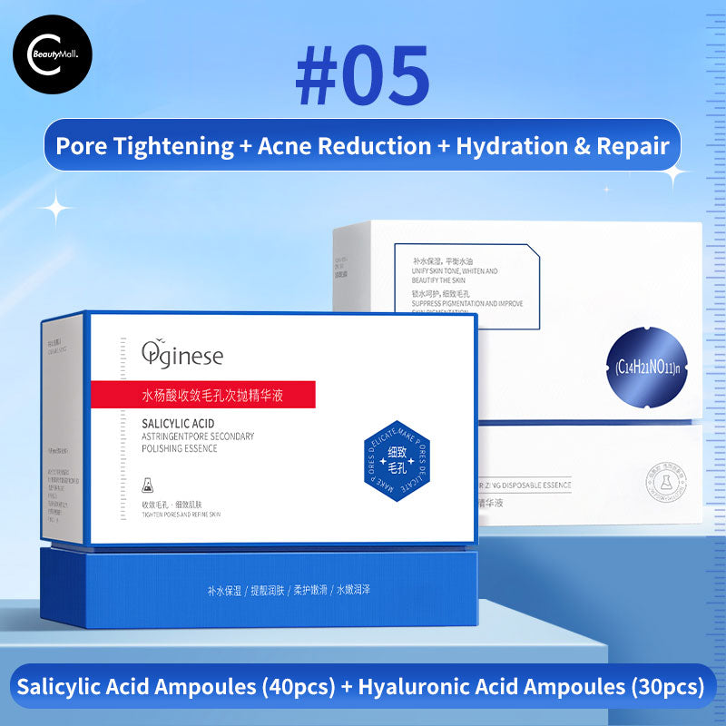 Orginese Salicylic Acid Pore Minimizing Ampoules for Acne Treatment & Skin Refining - Perfect for Oily & Combination Skin Care Routine