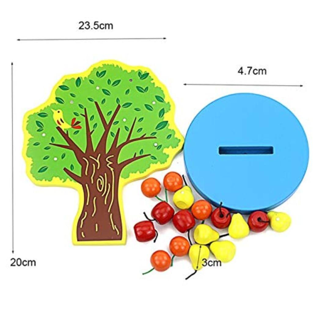 Kids Magnetic Fruit Tree Toy - Educational Geometric Assembling Game for Toddlers, Fun Apple Picking & Fruit Skewers Table Game - Perfect for Preschool Learning & Family Game Night