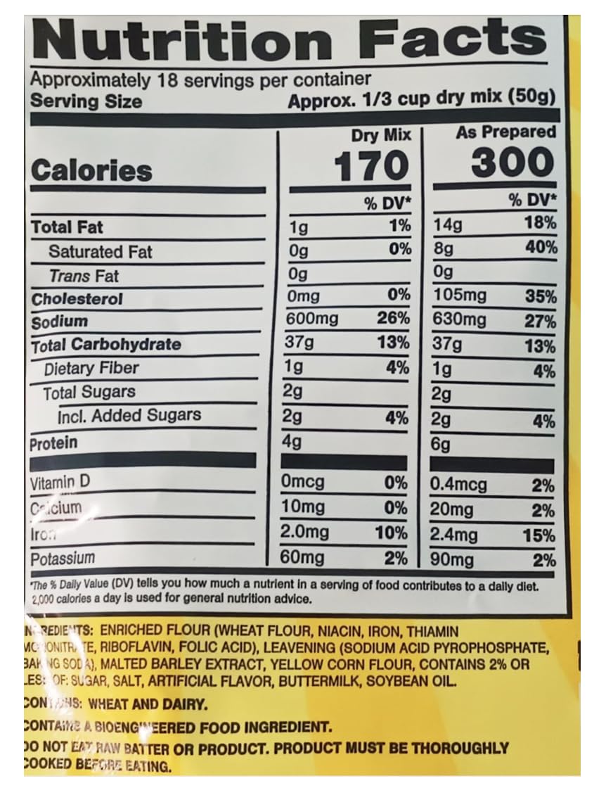 Carbon's Golden Malted Original Pancake & Waffle Flour Mix - 32oz Bag | Premium Breakfast Mix for Fluffy Pancakes & Crispy Waffles | Perfect for Family Brunches, Sunday Breakfasts & Holiday Gatherings