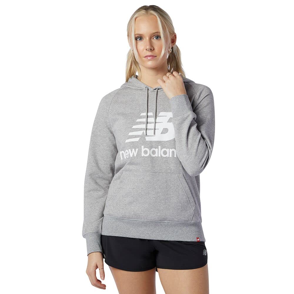 New Balance Women's Essentials Pullover Hoodie - Comfortable & Stylish Sweatshirt for Casual Wear, Gym, and Outdoor Activities