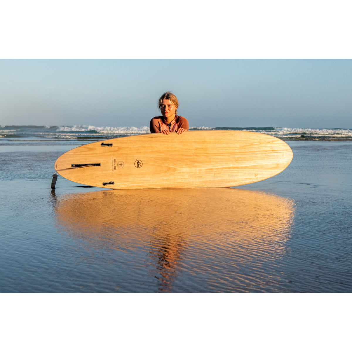 Aloha Fun Division Mid 6'8 Surfboard with Ecoskin Clear FCS2 Fin System - Perfect for Intermediate Surfers in Small to Medium Waves