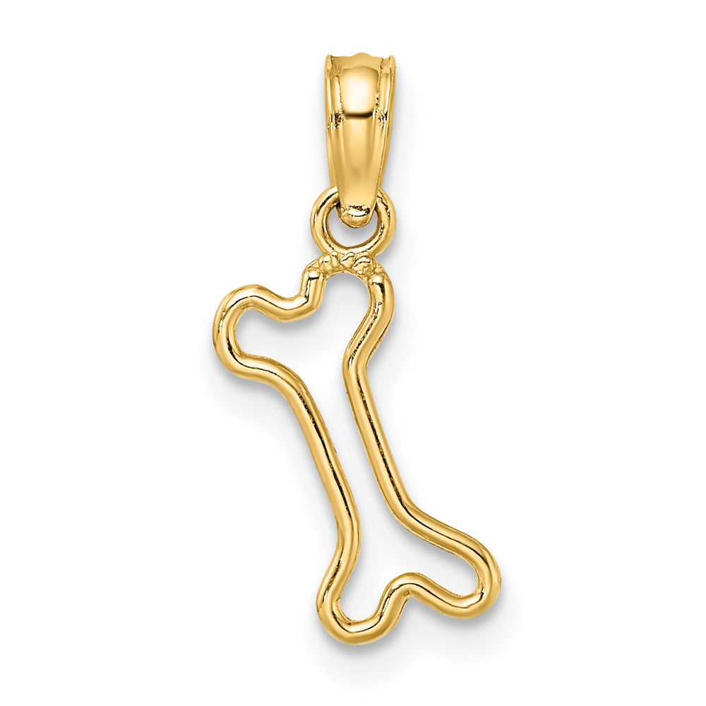 Gold Cut Out Dog Bone Pendant Necklace for Women - Elegant Pet Lover Jewelry Gift for Dog Owners, Perfect for Everyday Wear & Special Occasions