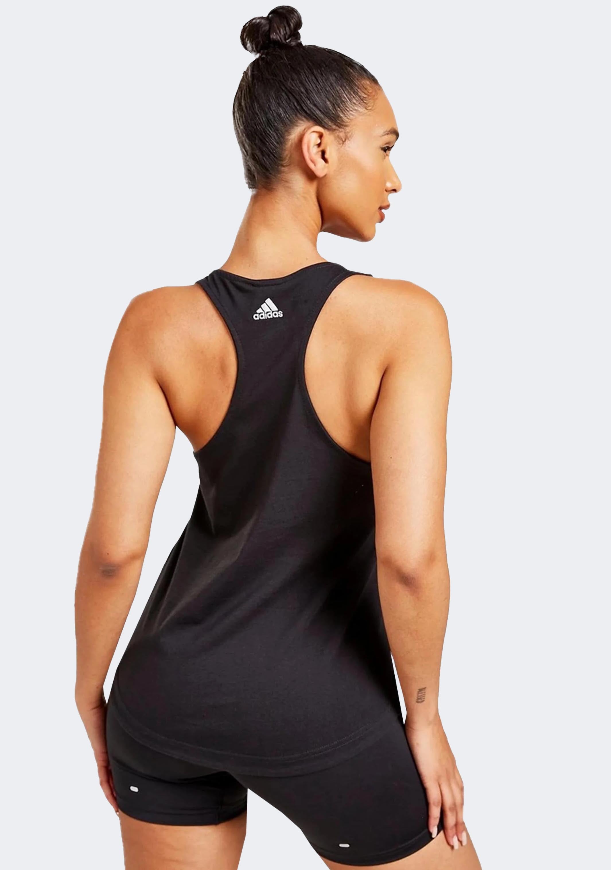 Adidas Women's Essentials Loose Fit Logo Tank Top - Soft Breathable Workout Shirt for Gym, Yoga & Casual Wear