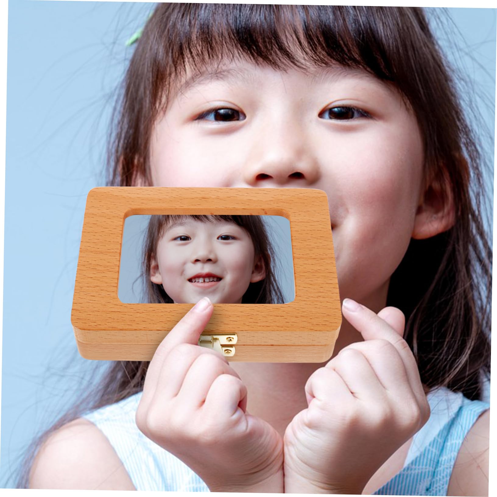 TOYANDONA Wooden Baby First Tooth Keepsake Box - Tooth Holder Organizer for Kids, Memory Box for Lost Teeth - Perfect for Baby Shower Gifts & Childhood Memorabilia Storage