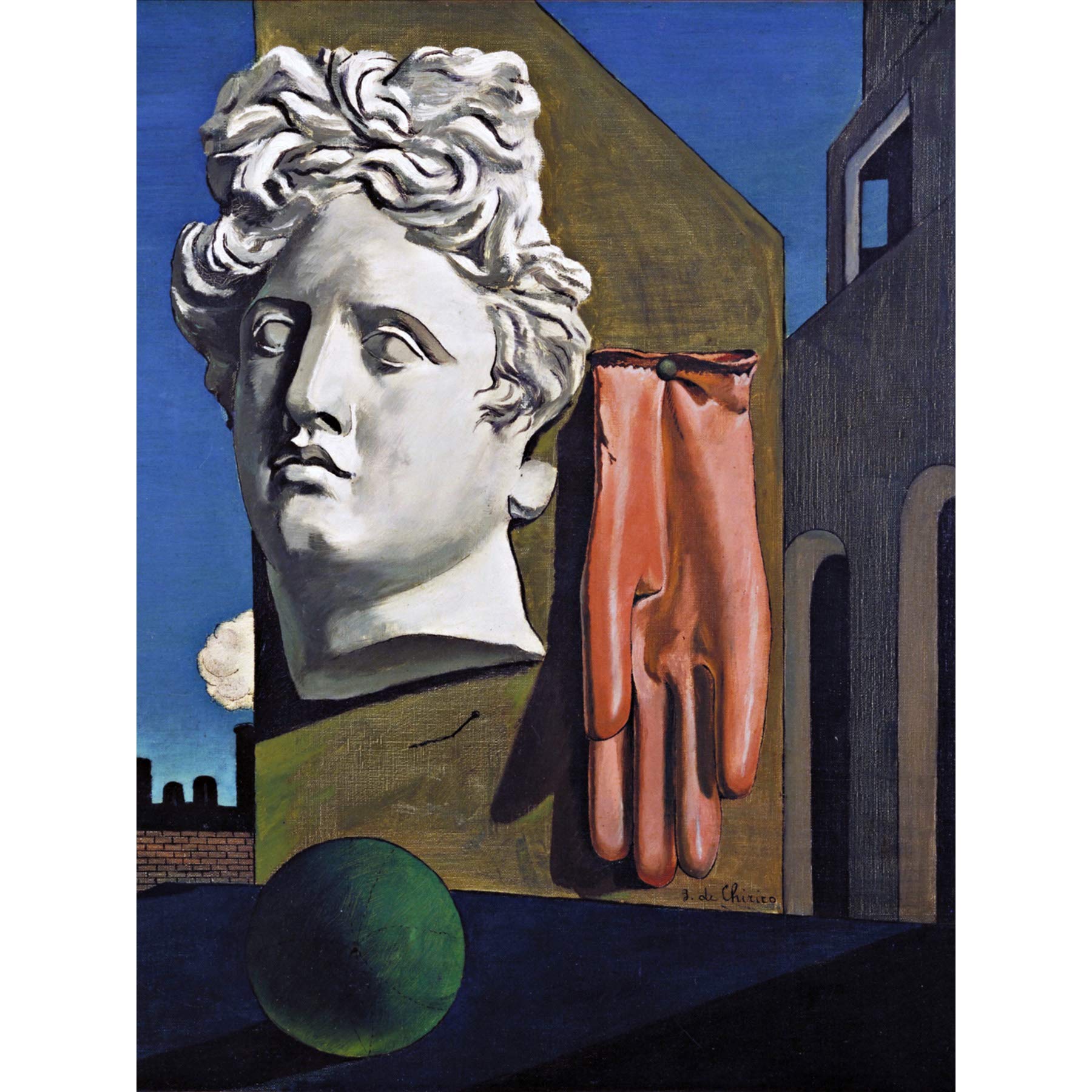 Giorgio de Chirico Love Song Large Wall Art Poster Print - 18x24 Inch Thick Paper - Vintage Surrealist Decor for Living Room, Bedroom & Office