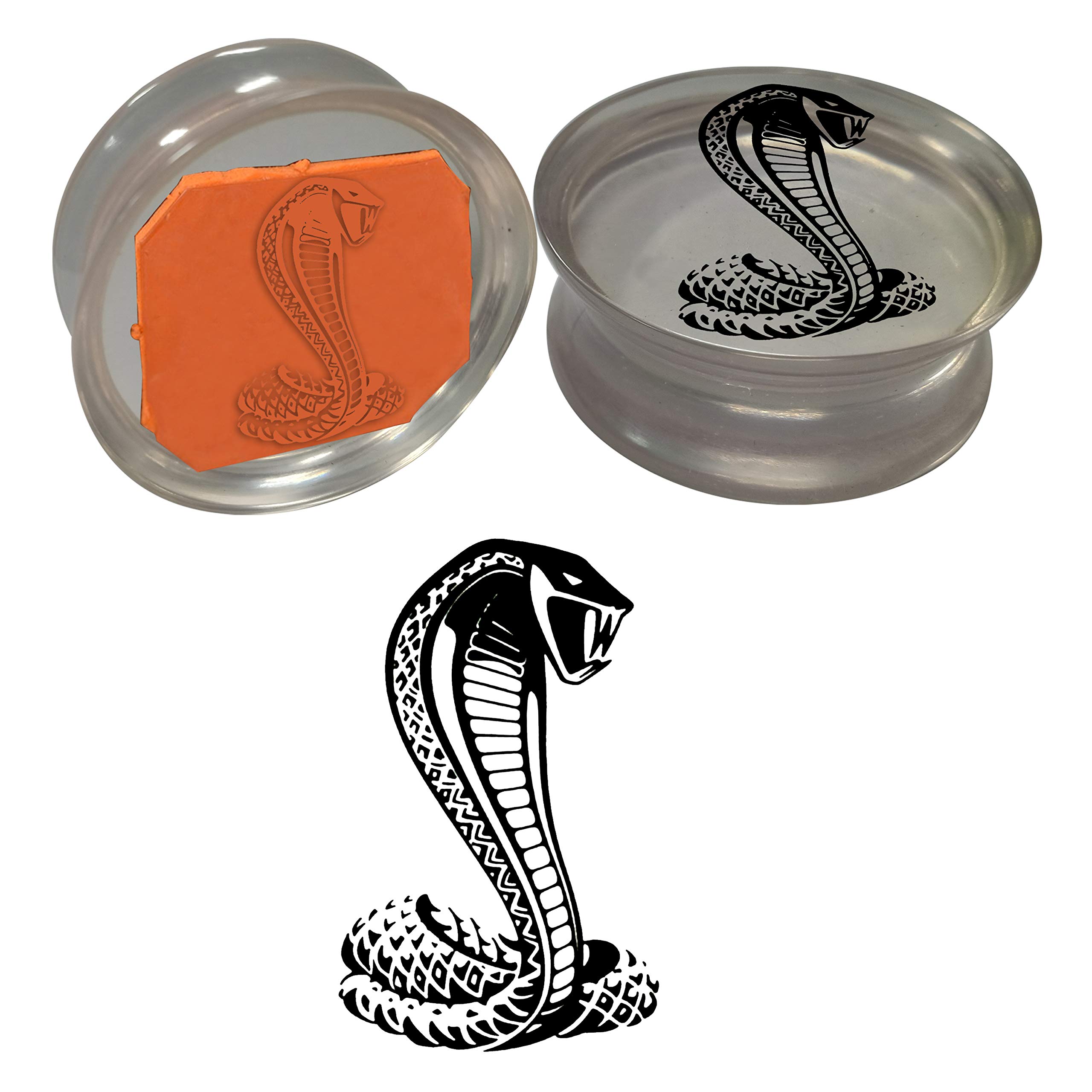 Custom Snake Design Wood & Acrylic Stamp - DIY Gift for Crafting & Scrapbooking