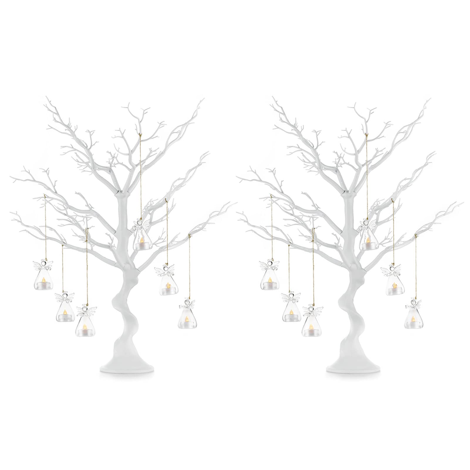 30 Inch White Artificial Manzanita Christmas Tree Branches - 2 Pack Wedding Centerpiece for Tables, Holiday & Christmas Decorations - Perfect for Weddings, Parties, Home & Office Decor