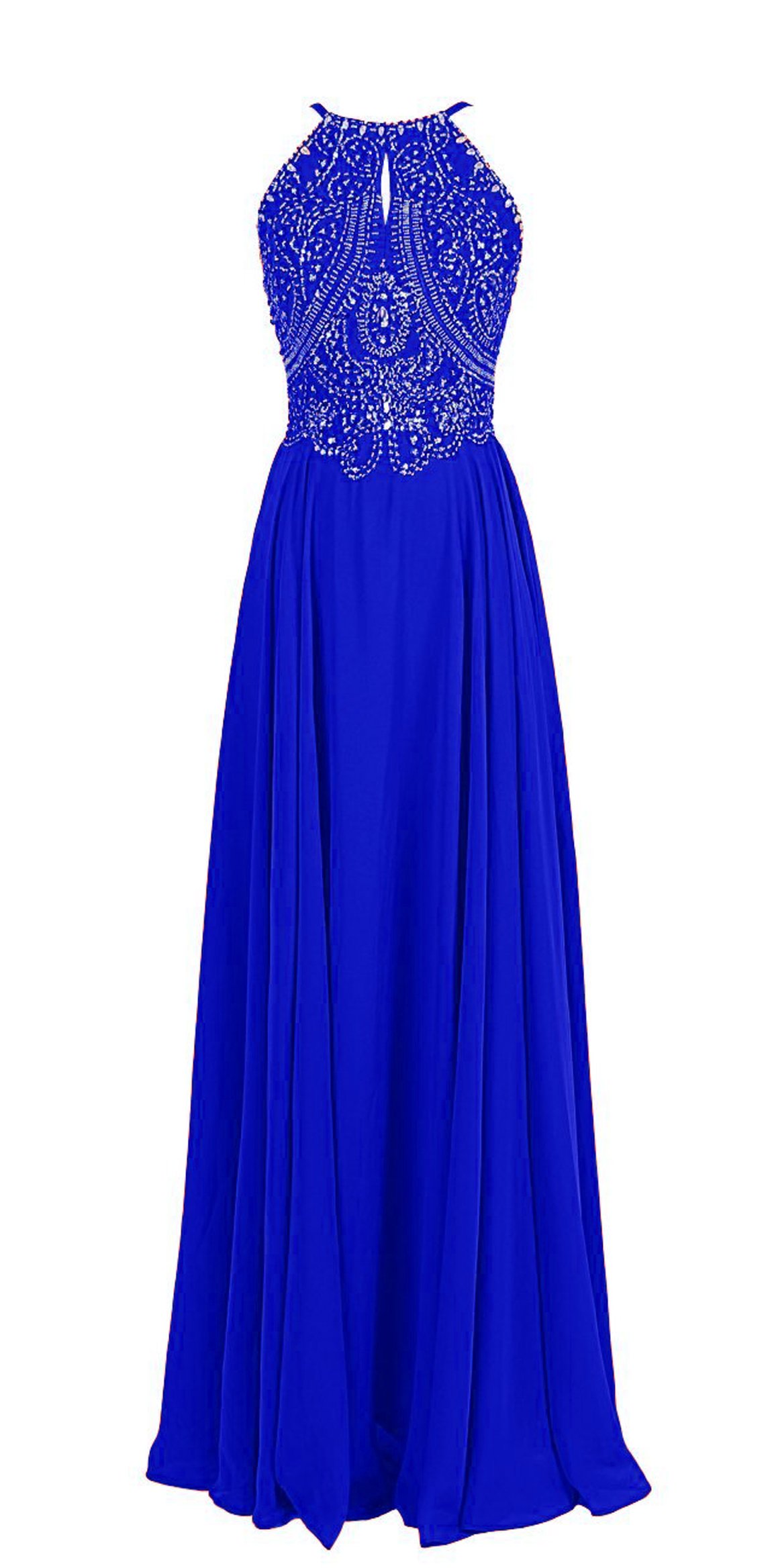 Elegant Beaded Chiffon Prom Dress with Straps - BD100 Long Evening Gown for Homecoming, Formal Events & Special Occasions