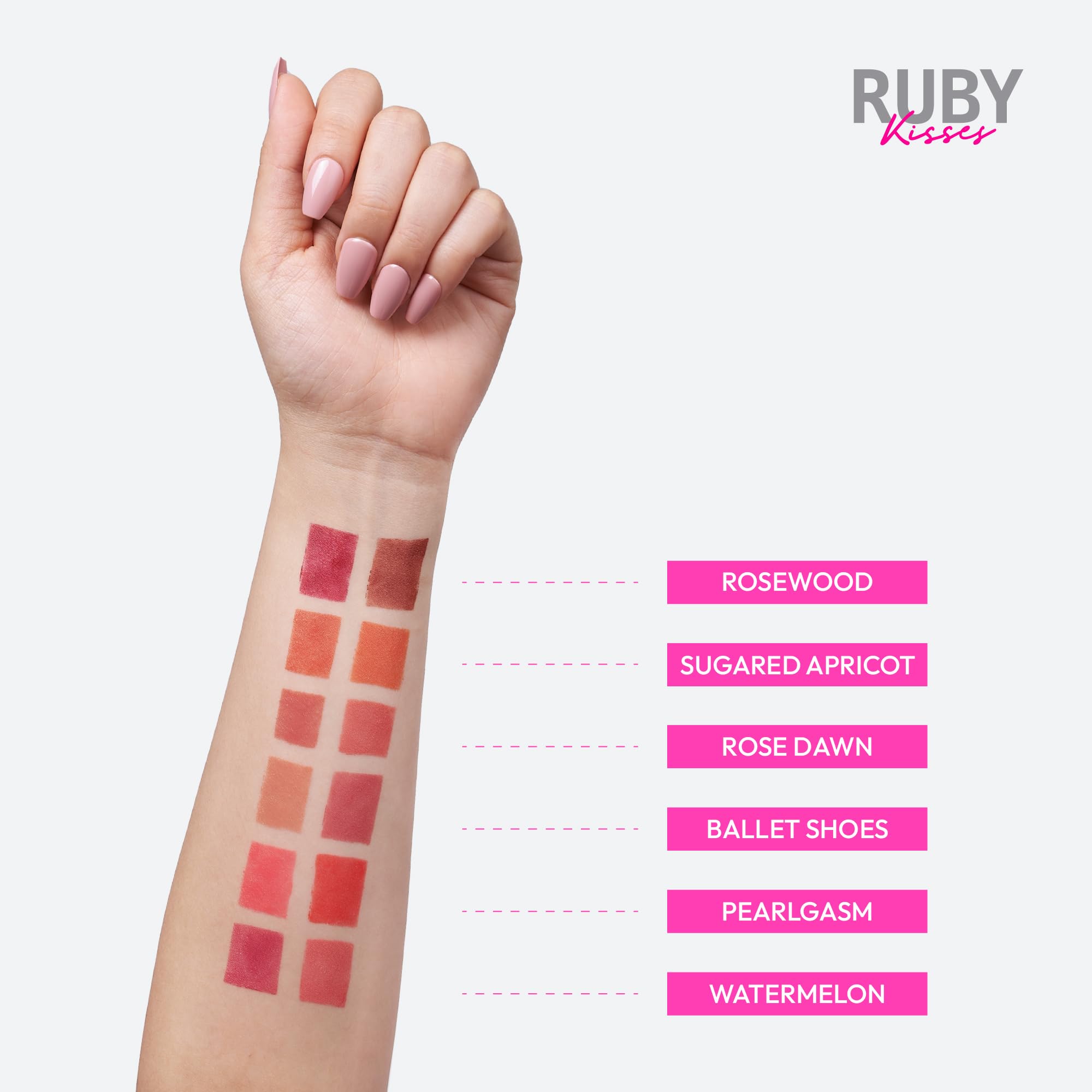 Ruby Kisses Duo Cream Blush - Long-Lasting, Buildable & Blendable Cheek, Lip & Eye Makeup with Green Tea, Aloe Vera & Hyaluronic Acid - Natural-Looking Flush for Day & Night Wear