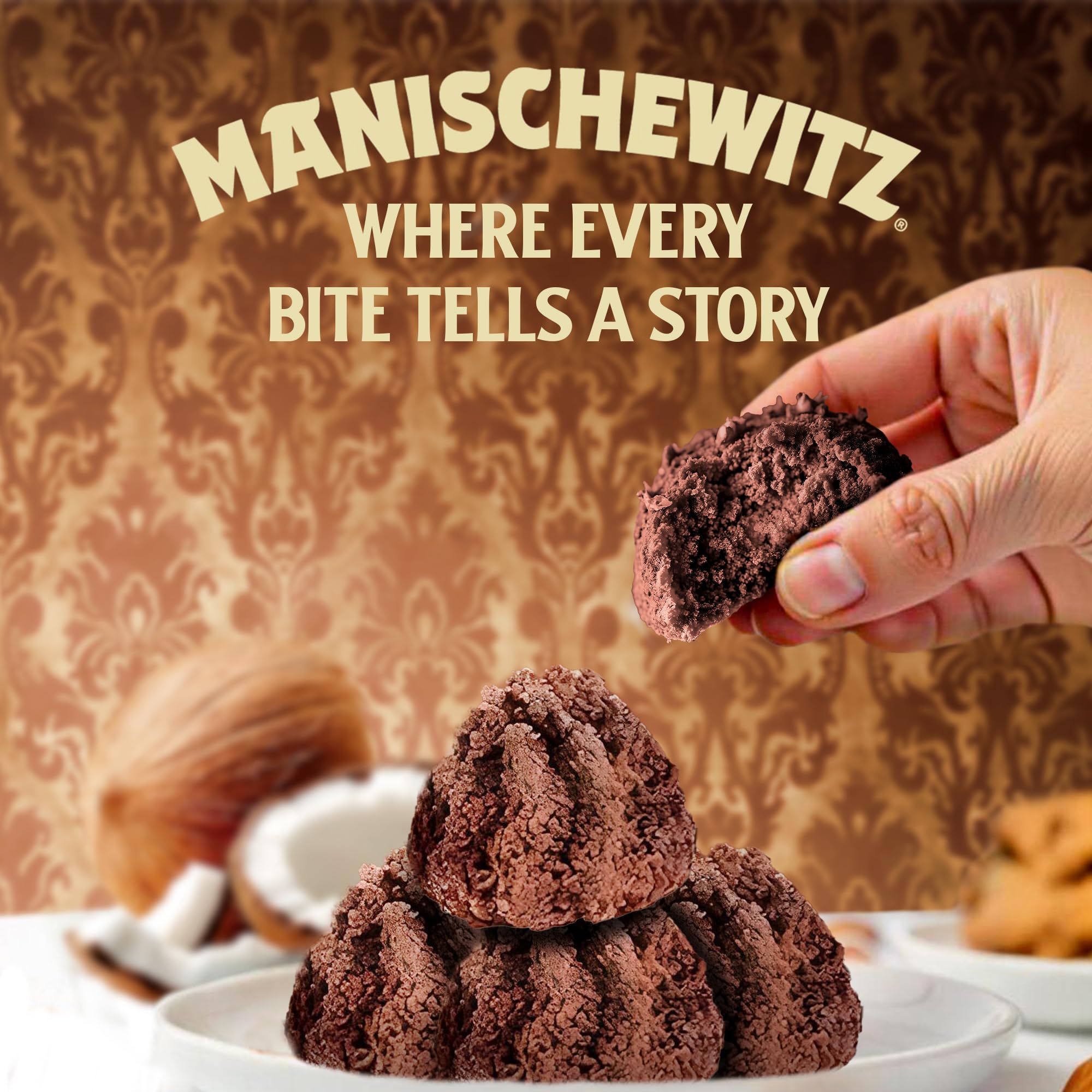 Manischewitz Red Velvet Coconut Macaroons - 10oz Resealable Bag | Gluten Free & Kosher for Passover Certified | Perfect for Holiday Gifts & Dessert Parties