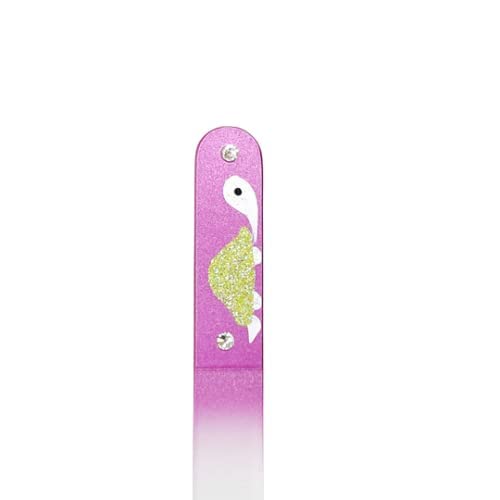 Premium Bohemian Glass Nail File with Swarovski Crystals - Turtle Design for Manicure & Pedicure