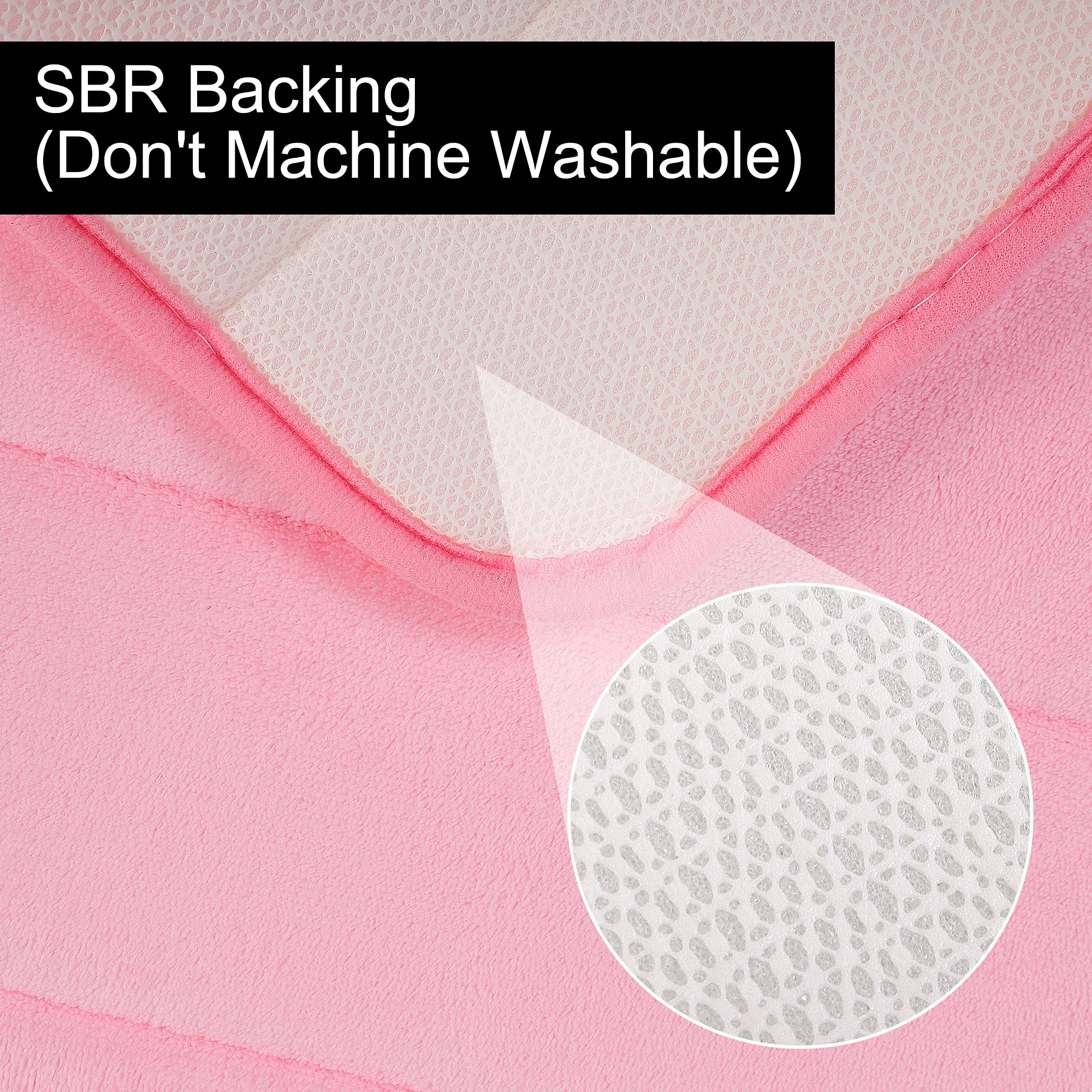 Memory Foam Bath Mat - Soft Absorbent Bathroom Rug for Tub & Toilet - 24x16