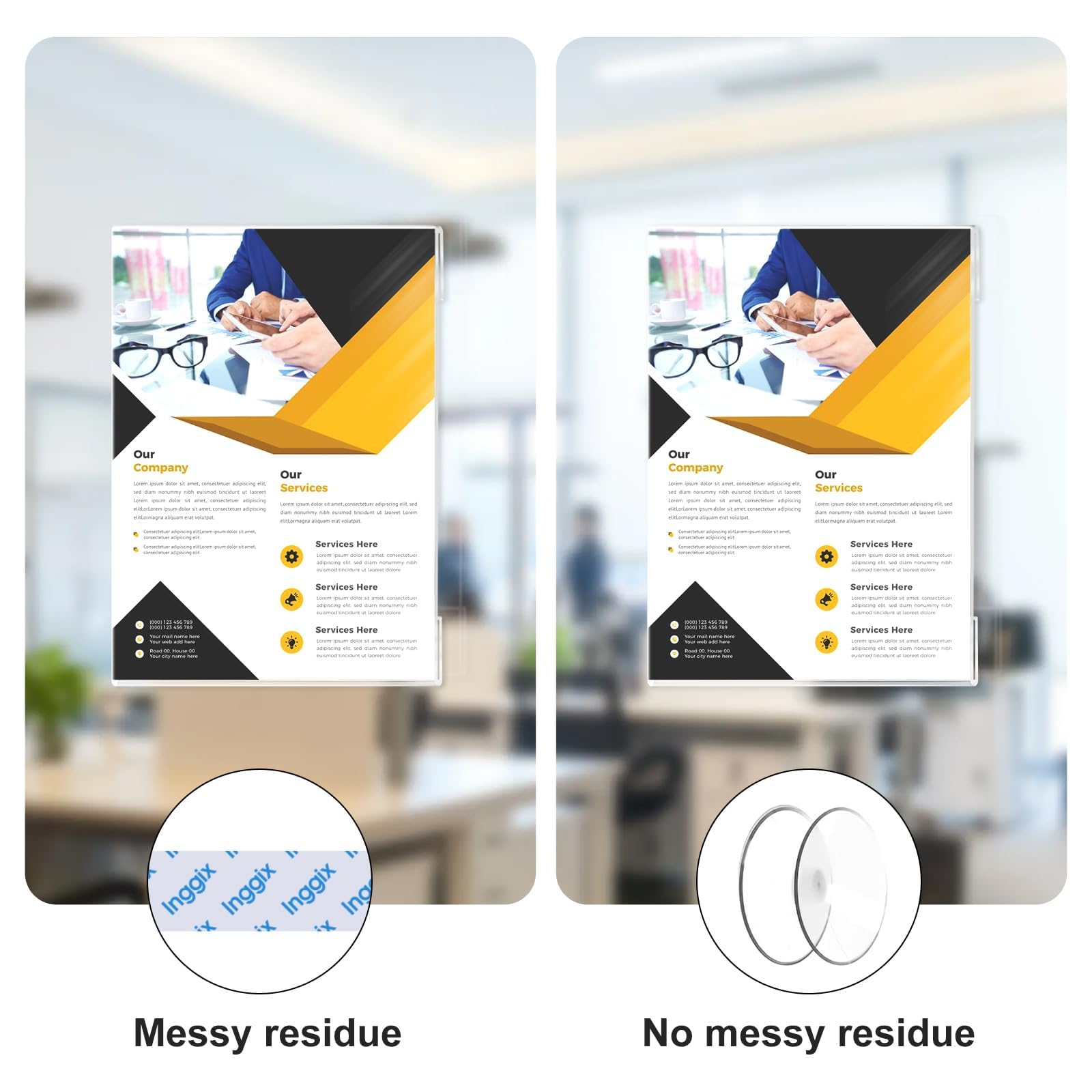 8.5x11 Inch Clear Acrylic Sign Holder - Wall Mount Display Stand for Advertising, Menus & Promotions | Perfect for Office, Restaurant, Mall & Retail Store Windows