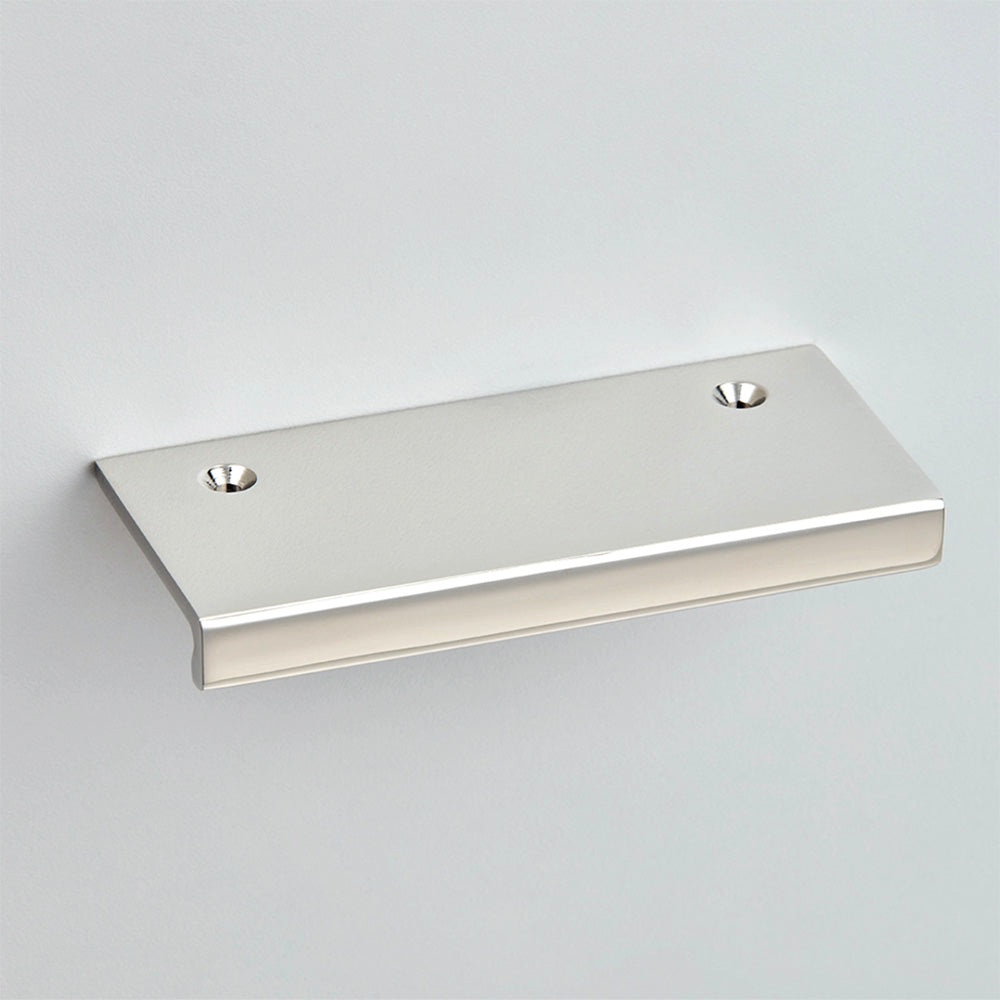 Satin Nickel Flat Edge Pull Handle - Modern Cabinet & Drawer Hardware for Kitchen, Bathroom & Furniture - Durable & Stylish Home Upgrade