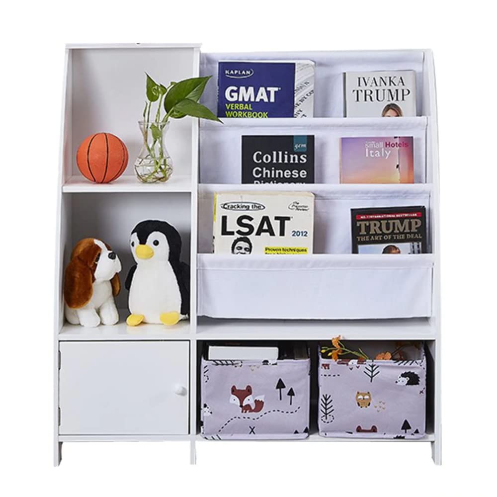 Victoria Kids Bookcase with Toy Storage & Funnel - Sturdy Wooden Bookshelf for Children's Room, Nursery, Playroom - Perfect for Organizing Books, Toys, and Decor