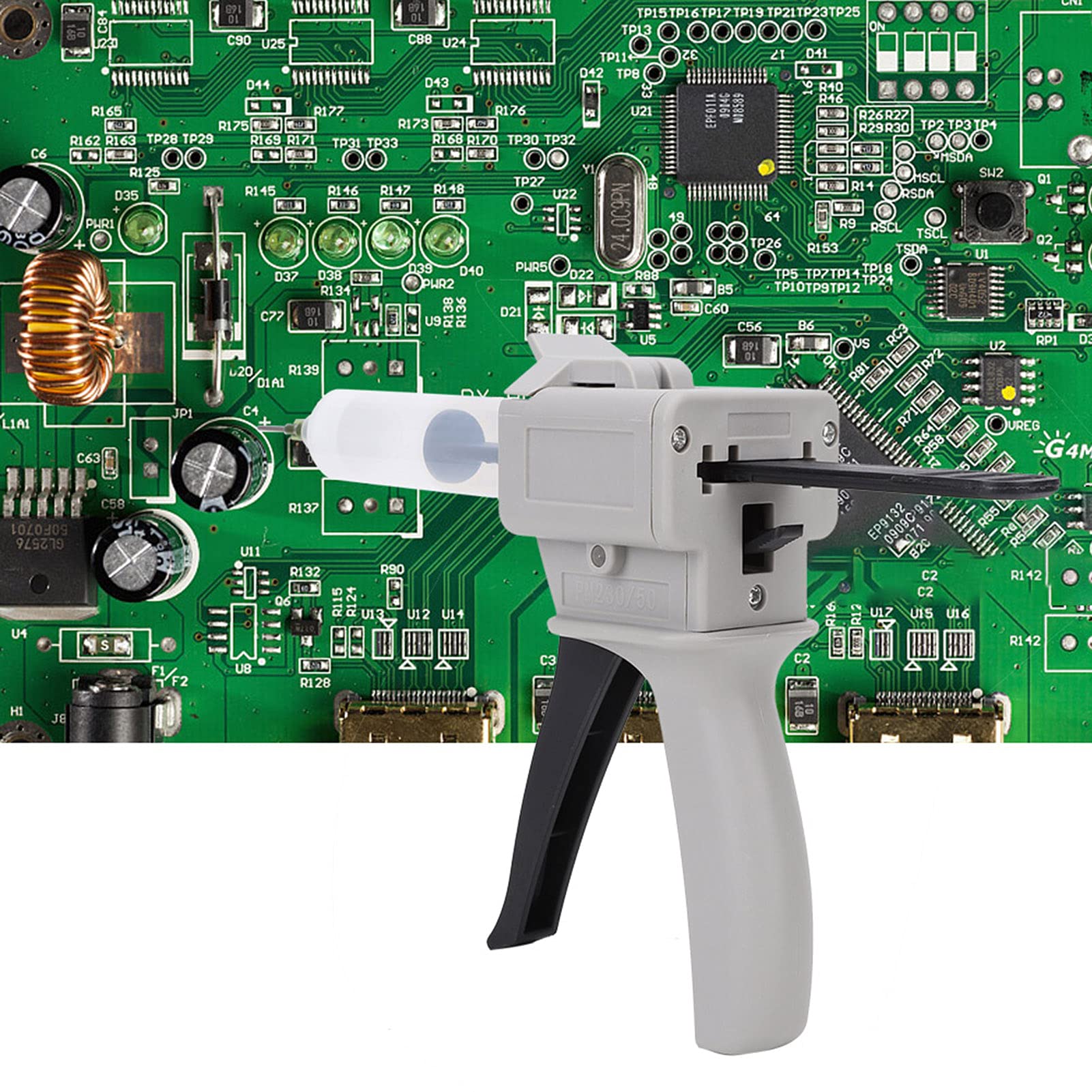 Hot Adhesive Dispenser Glue Gun with Ergonomic Handle - Perfect for DIY Crafts, Home Repairs & Woodworking Projects