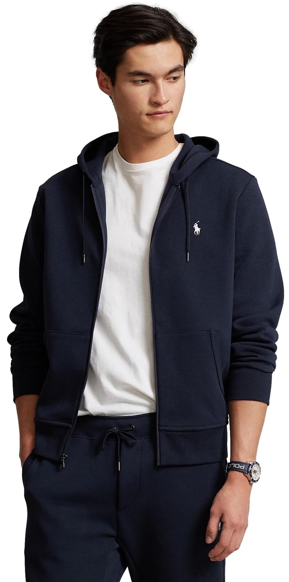 POLO RALPH LAUREN Men's Double-Knit Full-Zip Hoodie Sweatshirt | Lightweight Casual Jacket for Everyday Wear | Perfect for Gym, Work & Outdoor Activities