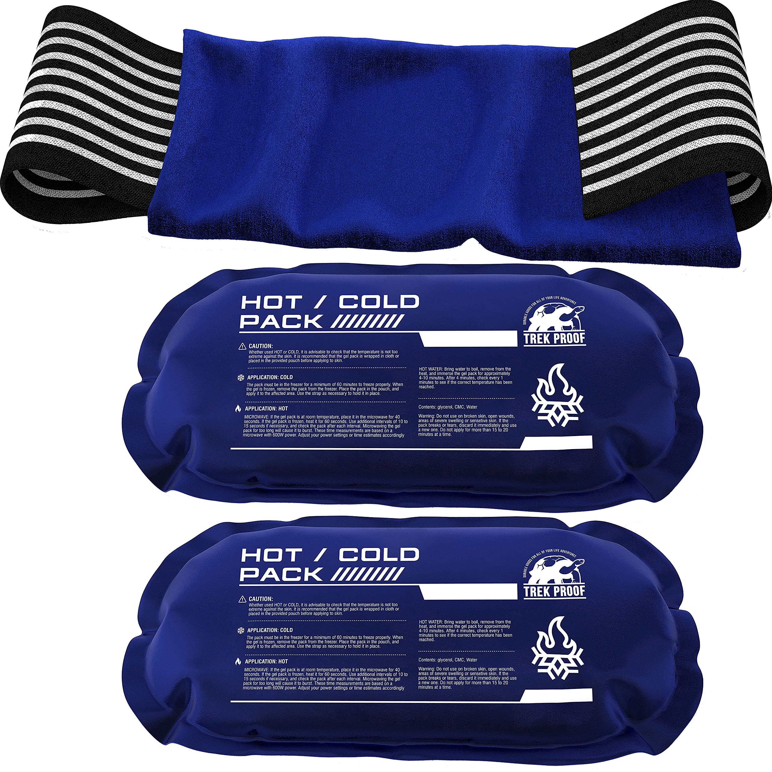 Reusable Hot and Cold Therapy Gel Ice Pack (3-Piece Set) for Injury Recovery - Relieves Joint & Muscle Pain in Shoulders, Knees, Back - Perfect for Rotator Cuff Support, Sports Injuries & Post-Surgery Recovery