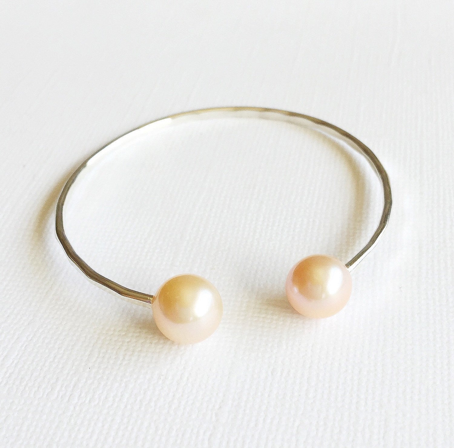 Elegant Pink Pearl Cuff Bracelet (B246) - Perfect for Weddings, Parties & Special Occasions