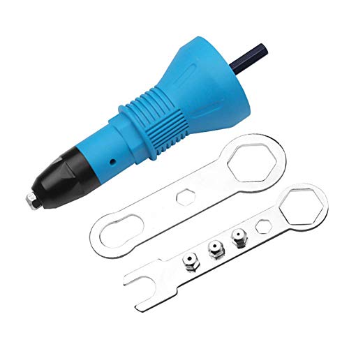 Electric Rivet Gun Kit - Cordless Rivet Nut Tool with Drill Adapter, Professional Riveting Accessories for Metal, Wood & DIY Projects - Perfect for Home Repairs, Automotive & Construction Work