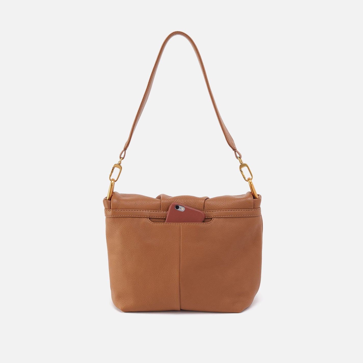 Harley Convertible Shoulder Bag in Pebbled Leather - Warm Honey Brown Crossbody Purse for Women | Perfect for Work, Travel & Everyday Use