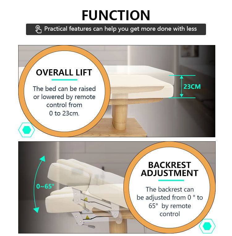 Electric Spa and Massage Bed - Professional Relaxation & Therapy for Home, Salon or Spa - Perfect for Pain Relief, Stress Reduction and Full Body Massage