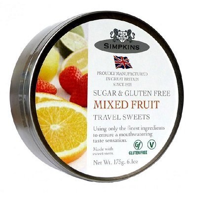 Simpkins Sugar Free & Gluten Free Mixed Fruit Candy - 7oz Travel Snacks (6 Pack) | Healthy On-The-Go Treats for Road Trips, Office & School Lunchboxes