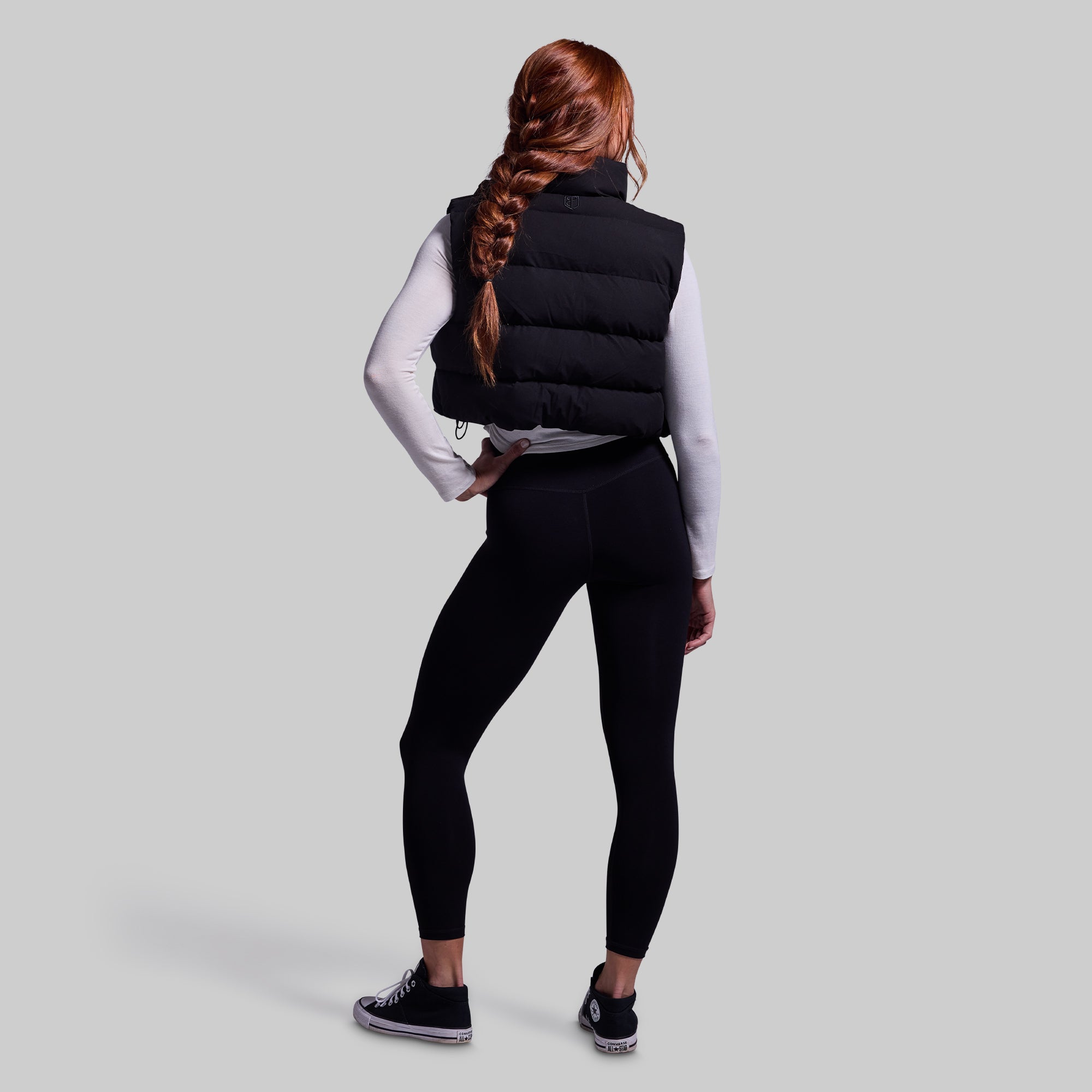 Women's Fireside Cropped Puffer Vest - Lightweight Winter Jacket for Outdoor Activities (Black) | Perfect for Hiking, Camping & Casual Wear