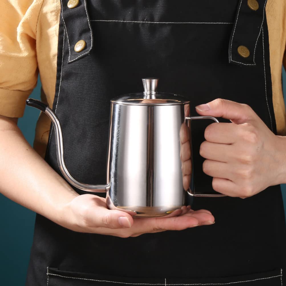 600ML Stainless Steel Gooseneck Kettle with Thin Spout - Premium Coffee Pour Over Kettle for Precision Brewing, Drip Coffee, Tea & Pour Over Coffee Maker - Perfect for Home Baristas & Coffee Enthusiasts