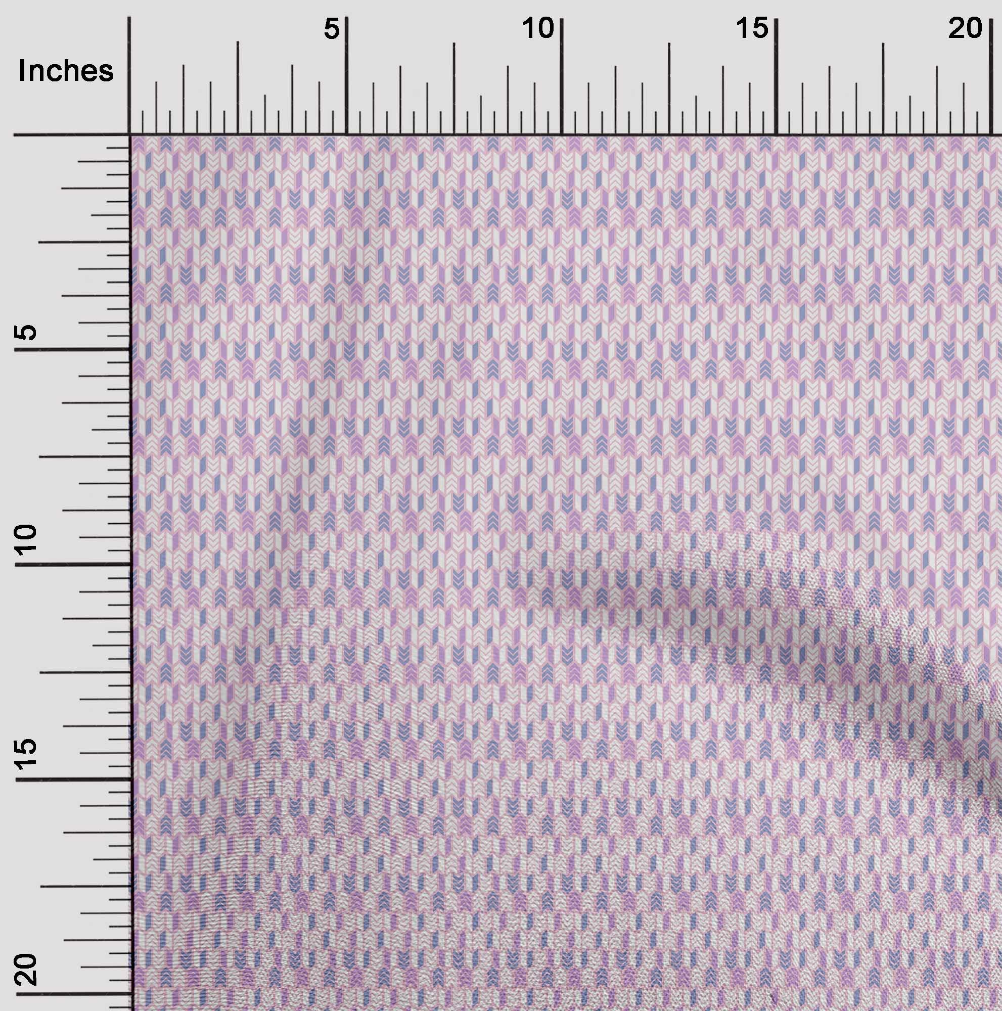 oneOone Polyester Spandex Fabric - Arrow & Parallelogram Geometric Print - 56 Inches Wide by the Yard | Perfect for Upholstery, DIY Crafts, and Fashion Design Projects