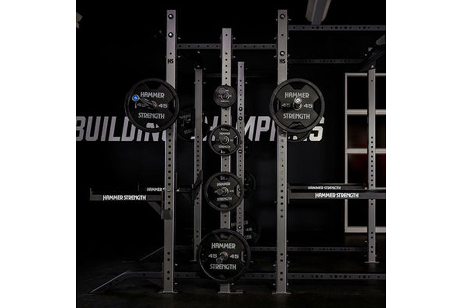 Hammer Strength HD Athletic NX Power Half Combo Rack - Heavy Duty Gym Equipment for CrossFit, Powerlifting & Home Workouts