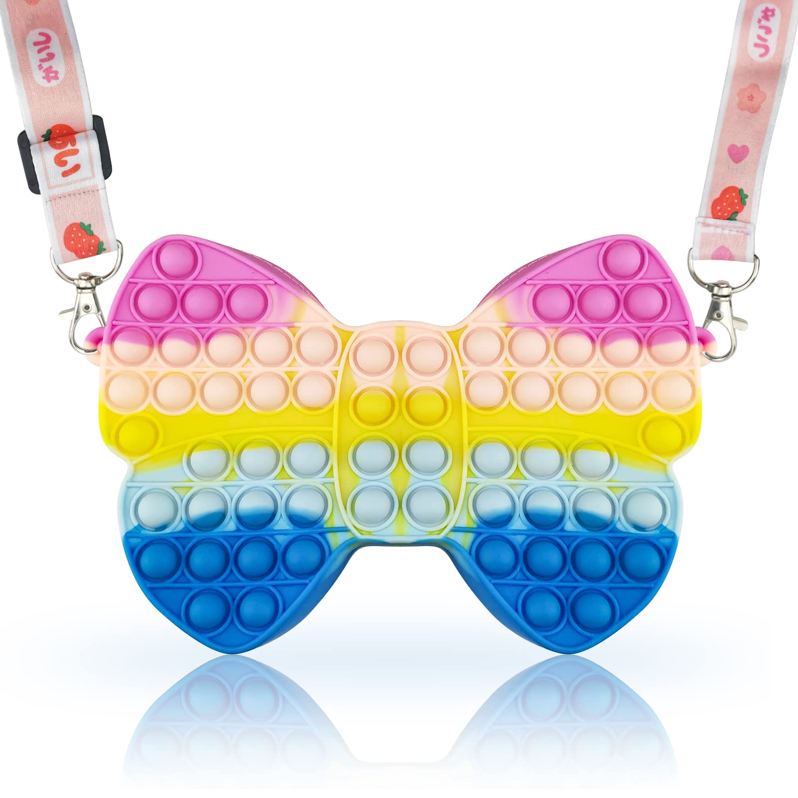 Butterfly Pop It Purse for Girls - Sensory Fidget Toy & Crossbody Shoulder Bag - Perfect for Birthday Gifts, Party Favors, School Supplies & Stress Relief (Great for ADHD, Anxiety & Classroom Focus)