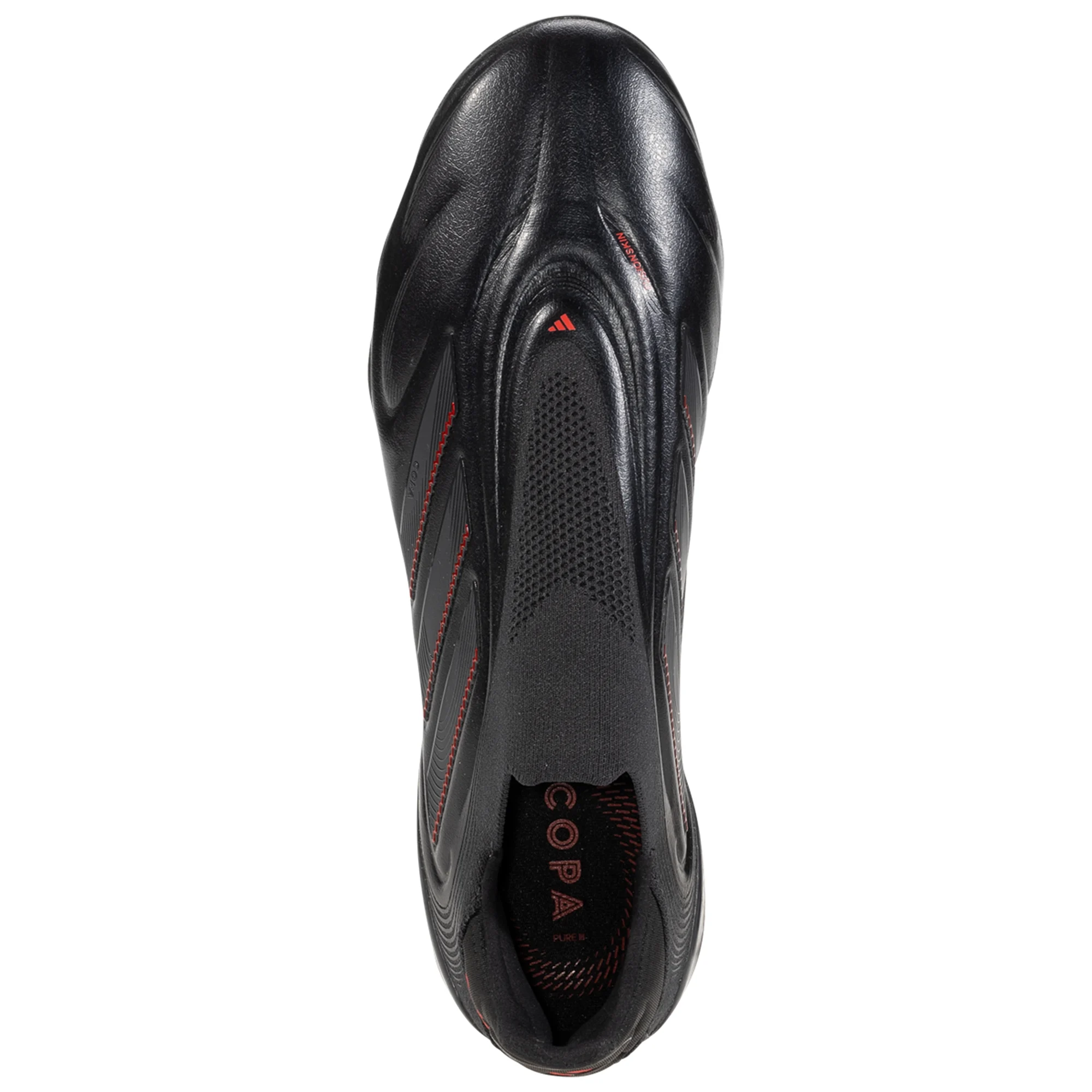 Adidas Copa Pure III Elite Laceless FG Soccer Cleats - Black/Carbon/Lucid Red | Lightweight Football Boots for Firm Ground | Perfect for Professional Matches & Training Sessions
