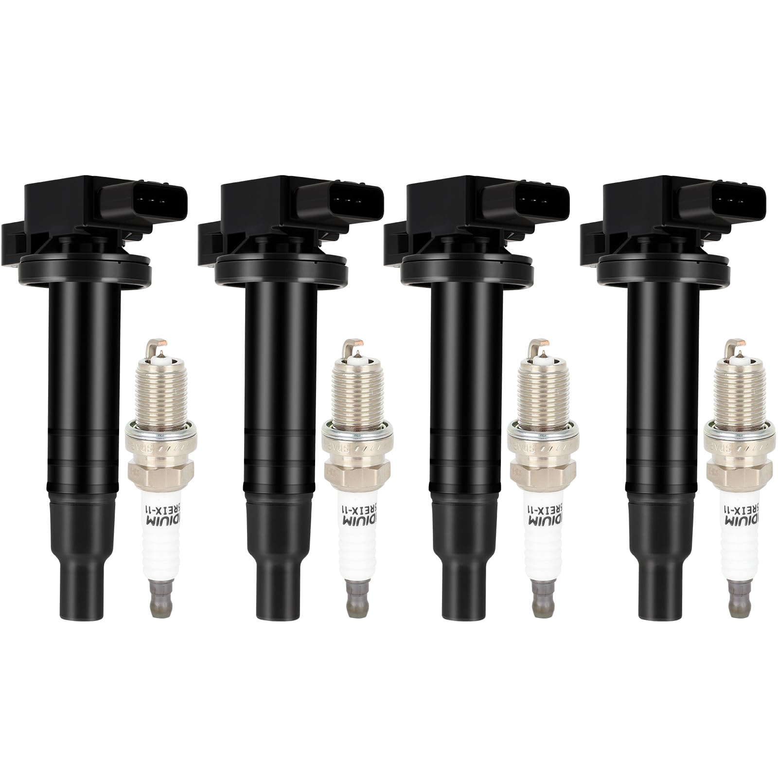High Performance Ignition Coil with Spark Plug Compatible with Toyota Yaris 2004-2006, Scion xB xA 2006-2018 - Direct Replacement for OE UF316 9008019021 9091902240 9091902265 - Perfect for Engine Tune-Ups & Performance Upgrades