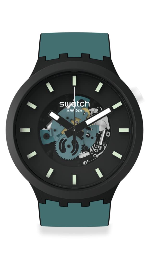 Swatch NIGHT TRIP Unisex Watch - Water Resistant Chronograph with Date Display (Model SB03B107) - Perfect for Casual Wear, Travel & Everyday Use