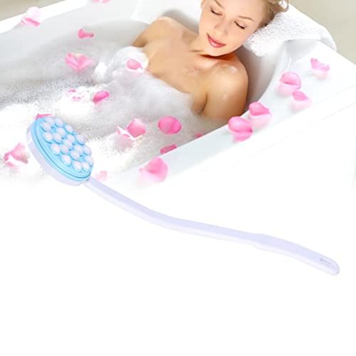 Long Handle Shower Body Scrubber & Massager - Exfoliating Bath Brush with Lotion Applicator for Smooth Skin - Perfect for Shower, Spa, and Self-Care Routine