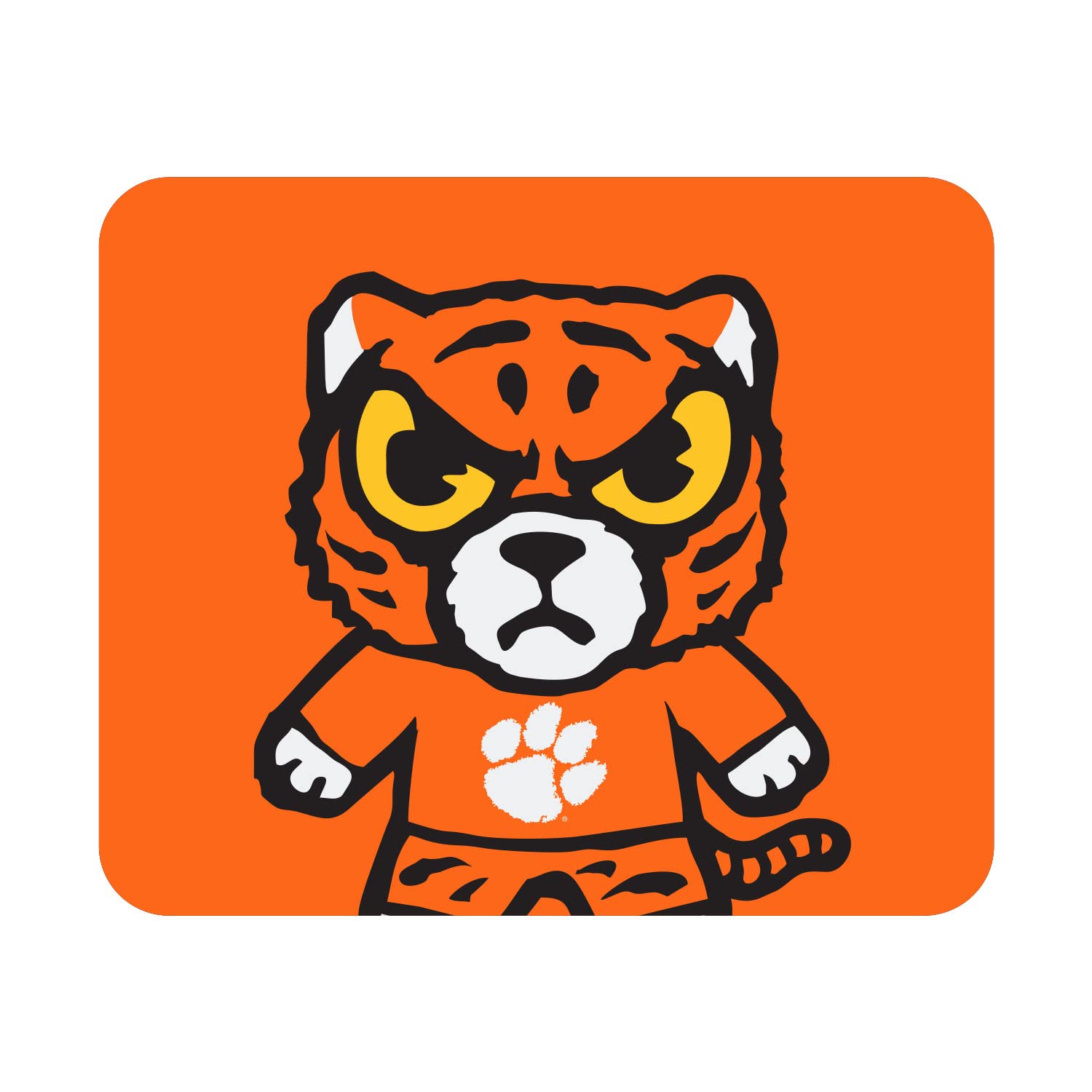 Clemson University Standard Fabric Mouse Pad - Non-Slip Desk Accessory for Gaming & Office Work | OTM Essentials Tokyodachi Cropped Design | Perfect for Dorm, Home & Office Computer Setup
